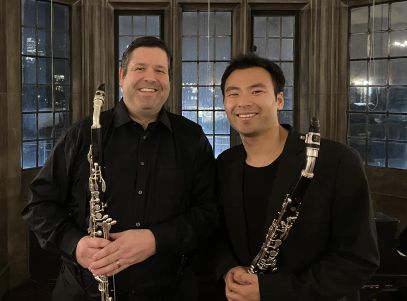 Graham Nasby and Le Li with Basset Horns